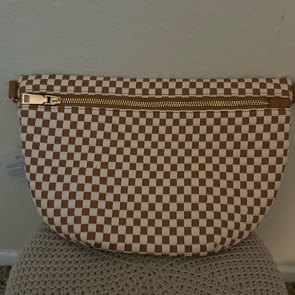Brown Checkered Women's Bag